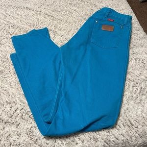 Turquoise Vintage Wranglers size 15x34
